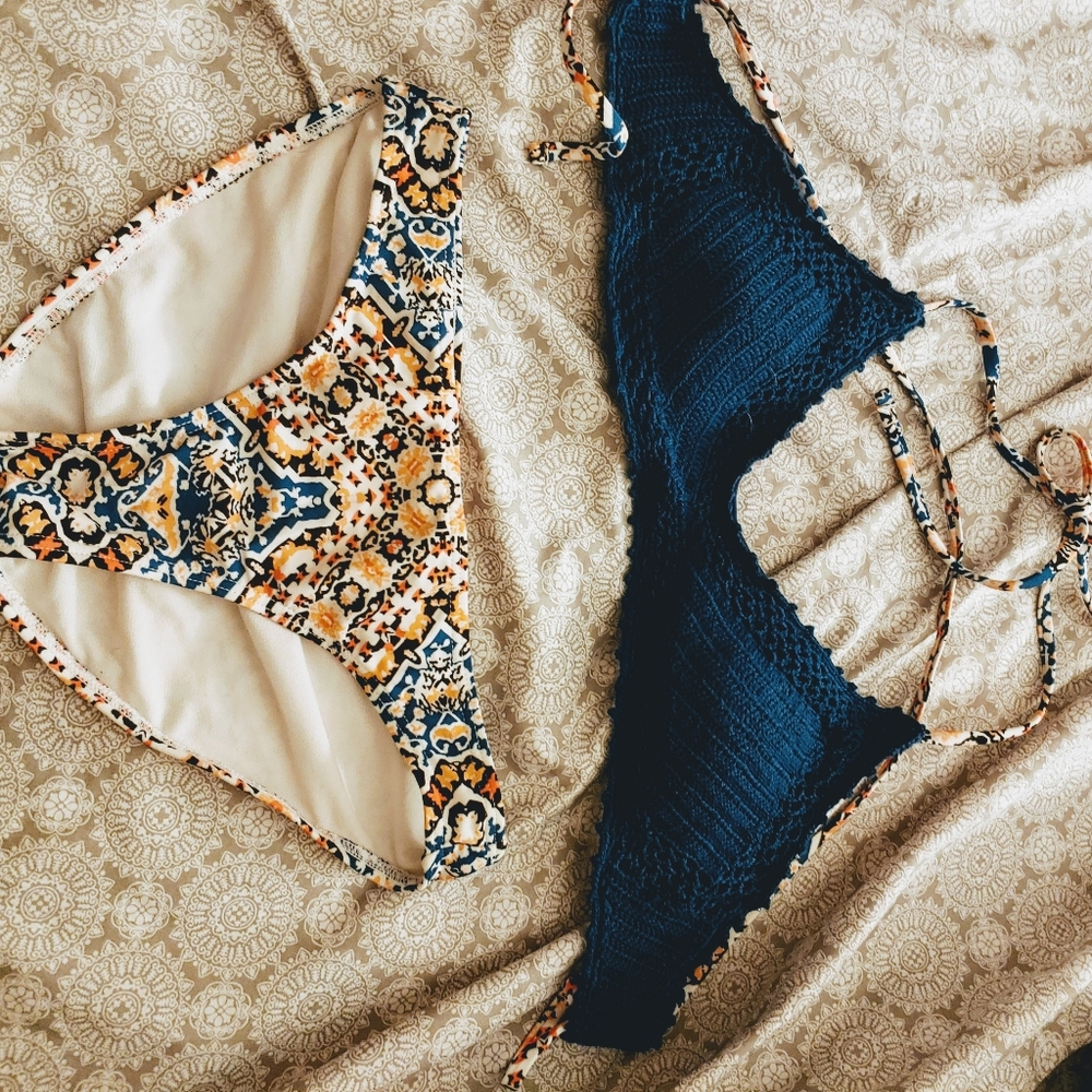 Two piece swim suit